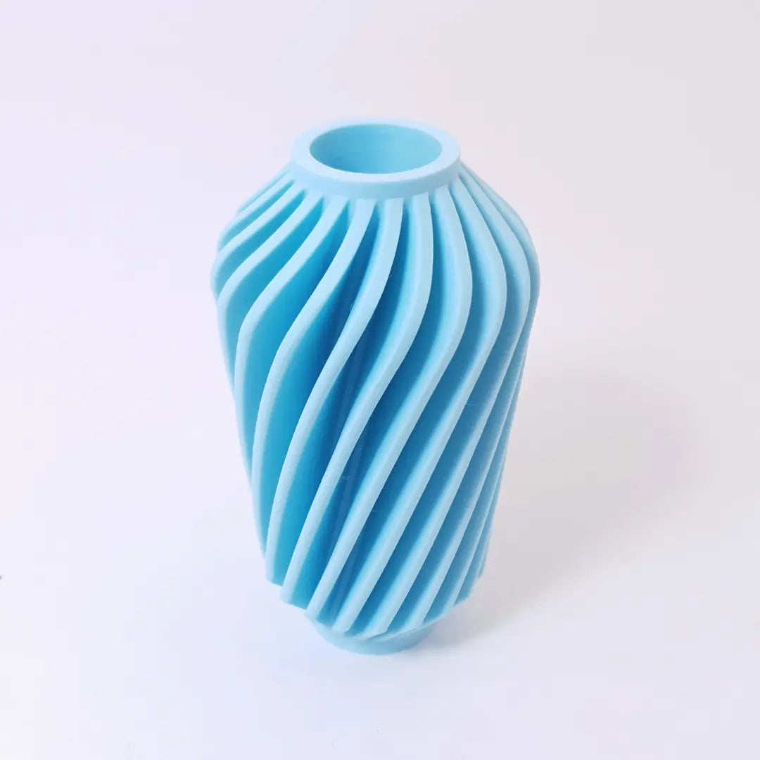 Vase bleu iceberg fraicheur lumiere decoration Vasotopia