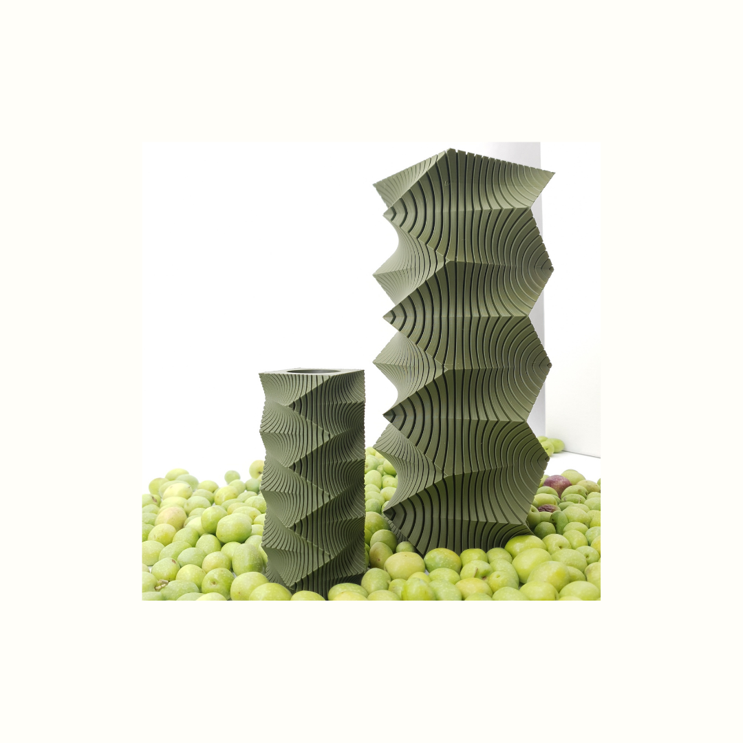 Vase vert olive design Vasotopia decoration naturelle